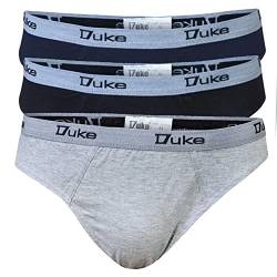 Duke Longon Herren Kingsize Jersey Unterhosen (3 Stück) (7XL) (Schwarz/Grau/Marineblau) von DUKE