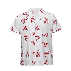 DUNHAO COS Lobster Shirt Kramer Seinfeld Hawaiihemd Casual Herren Sommer Fashion Hemd S von DUNHAO COS