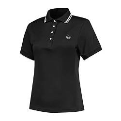 DUNLOP Damen CLUB POLO, Sport Tennis Polo Hemd T-Shirt, Schwarz von DUNLOP