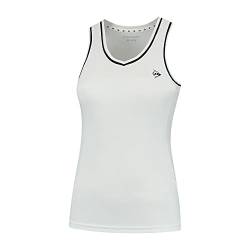 DUNLOP Damen CLUB TANK TOP, Sport Tennis Trägershirt, Weiß von DUNLOP