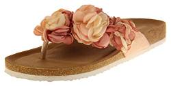 DUNLOP Damen-Sandalen mit Blumenmotiv, Sommer-/Urlaubsschuhe, Pink - Rosa Zehenstütze - Größe: 36 EU von DUNLOP