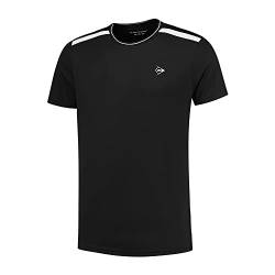 DUNLOP Herren CLUB CREW TEE, Sport Tennis T-Shirt, Schwarz/Weiß von DUNLOP