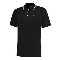 DUNLOP Herren CLUB POLO, Sport Tennis Polo Hemd T-Shirt, Schwarz/Weiß von DUNLOP