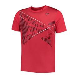DUNLOP Herren GAME TEE 1, Sport Tennis T-Shirt, Tango Rot von DUNLOP