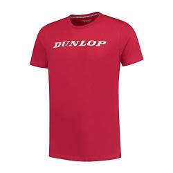 DUNLOP Kinder ESSENTIALS TEE, Sport Tennis T-Shirt, Dunkel Rot von DUNLOP