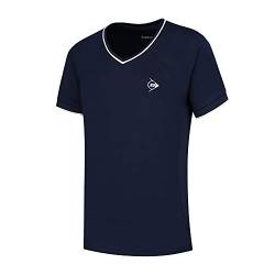 DUNLOP Mädchen CLUB CREW TEE, Sport Tennis T-Shirt, Navy/Weiß von DUNLOP