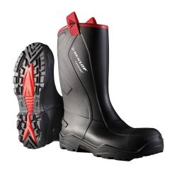 Dunlop Protective Footwear Purofort Rugged full safety Unisex-Erwachsene Gummistiefel, Schwarz 44 EU von DUNLOP