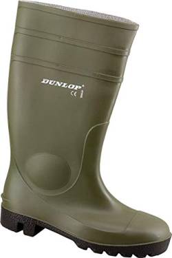 Dunlop Protomaster Full Safety Gummistiefel,Arbeitsstiefel,Regenstiefel,Gartenstiefel, Oliv, 43 EU von DUNLOP