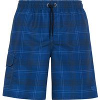 DUNMORE Badeshorts, Gummibund, kariert, für Herren, blau, 3XL von DUNMORE