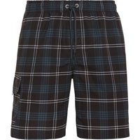 DUNMORE Badeshorts, Gummibund, kariert, für Herren, schwarz, M von DUNMORE