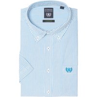 DUNMORE Businesshemd, Comfort-Fit, Langarm, Button-Down-Kragen, für Herren, blau, M von DUNMORE