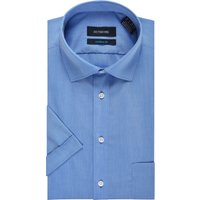 DUNMORE Businesshemd, Kurzarm, Modern-Fit, für Herren, blau, 43 von DUNMORE
