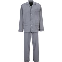 DUNMORE Pyjama, Reverskragen, Knopfleiste, für Herren, grau, 50 von DUNMORE