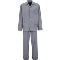 DUNMORE Pyjama, Reverskragen, Knopfleiste, für Herren, grau, 54 von DUNMORE