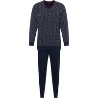 DUNMORE Pyjama, V-Ausschnitt, für Herren, blau, 50 von DUNMORE