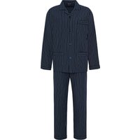 DUNMORE Schlafanzug, Reverskragen, Knopfleiste, für Herren, blau, 56 von DUNMORE