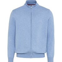 DUNMORE Strickjacke, Baumwolle, Stehkragen, für Herren, blau, XXXL von DUNMORE