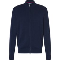 DUNMORE Strickjacke, Reißverschluss, Stehkragen, für Herren, blau, M von DUNMORE