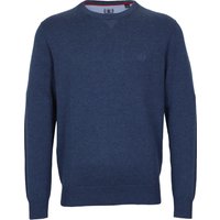 DUNMORE Strickpullover, Baumwolle, Stickerei, für Herren, blau, M von DUNMORE