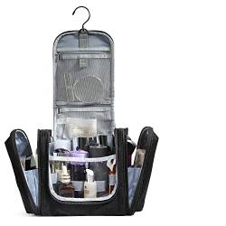 Kosmetiktasche Hängende Reisetaschen Neue wasserdichte transparente Make-up-Organisator-große Kapazitäts-Kosmetik-Kulturbeutel-Kasten-Organizadores (Color : Black, Size : L) von DUNSBY