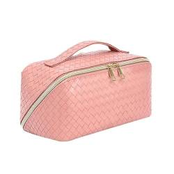 Kosmetiktasche Make-up-Tasche for Reise-Kulturbeutel mit großem Fassungsvermögen, Kosmetiktasche, Frau, Multifunktions-Pu-Organizer, tragbare Handtasche (Color : Style A -pink) von DUNSBY