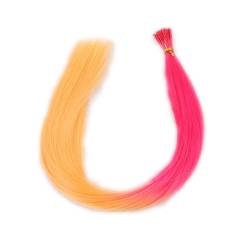 Regenbogen Feder Haar 30 Stränge 22 Zoll lange synthetische Haarverlängerungen Federhaarverlängerung (Color : 6, Size : 22inches) von DUNSBY