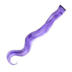 Regenbogen Feder Haar Synthetische Regenbogenfarben, ein Clip in Haarverlängerungen, locken langes Haar for Frauen, Haarteil, Blau, Rosa, Lila, Rot, Grün (Color : Q01, Size : 18inches) von DUNSBY