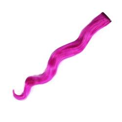 Regenbogen Feder Haar Synthetische Regenbogenfarben, ein Clip in Haarverlängerungen, locken langes Haar for Frauen, Haarteil, Blau, Rosa, Lila, Rot, Grün (Color : Q14, Size : 18inches) von DUNSBY