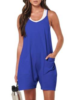 DUOEASE Jumpsuit Damen Ärmellos Outfit Damen 2024 Sommer Overall mit Taschen von DUOEASE