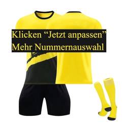 BVB Trikot Kinder Erwachsene Fußballtrikots, 23/24 Neue Saison Hause/Auswärts Fußball Sporttraining T-Shirts und Shorts, Football Kleidung mit Socken für Jungen Herren von DUOROUPUTAO