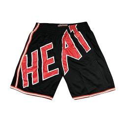 DUOROUPUTAO Miami Heat Shorts, Basketball Homme Training Fans Sommershorts Sports Basketball Hosen für Herren von DUOROUPUTAO