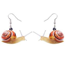 DUOWEI Acryl Neuheit Schnecke Ohrringe Süß Schmuck Geschenke für Frauen Teens Mädchen (Braun) von DUOWEI