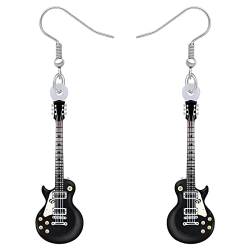 DUOWEI Acryl niedliche Musik Bass E-Gitarre Ohrringe Charms Instrument Tropfen baumeln Schmuck Geschenke für Frauen Teenager Mädchen (Bass C) von DUOWEI