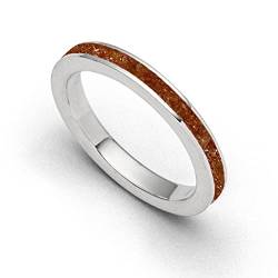 DUR Damen Ring"Bernsteinsand" aus 925er Silber Größe 58 (18.5) R5668.58, 58 (18.5) von DUR Schmuck