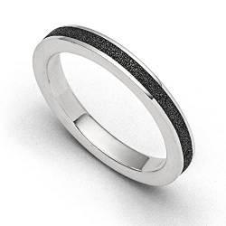 DUR Damen Ring"Marina black" aus 925er Silber Größe 54 (17.2) R4837.54, 54 (17.2) von DUR Schmuck