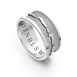 DUR Unisex Ring"Nordsee II"hell rhod. aus 925er Silber Größe 66 (21.0) R5678.66, 66 (21.0) von DUR Schmuck