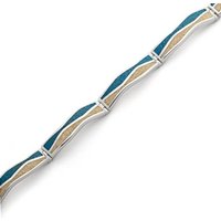 DUR Armband DUR Schmuck: Armband "Welle Strandsand / Steinsand" 20,5 cm rhodiniert von DUR