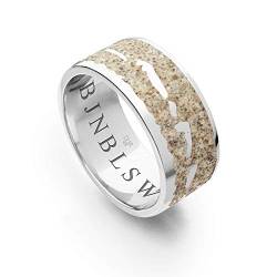 DUR Damen Ring Nordsee aus Sterling-Silber und Strandsand in der Farbe Silber-Sand, Größe: 54, R4902.54 von DUR