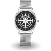DUR Luxusuhr DUR Schmuck: Uhr 36er "Kompass" mit Lavasand, Mesh Band Edelstahl, DW006 von DUR