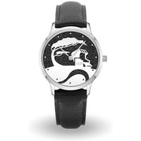 DUR Luxusuhr DUR Schmuck: Uhr 36er "Küste" mit Lavasand, Lederband schwarz, DW007 von DUR
