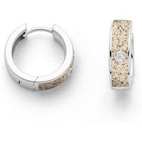 DUR Ohrring-Set DUR Schmuck: Ohrringe, Creole, "Nordlicht" mit Strandsand und Zirkonia von DUR