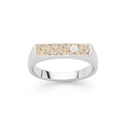 DUR Schmuck: Ring Nordlicht mit Strandsand und Zirkonia, R6006 RingSize 52 (16.6) von DUR