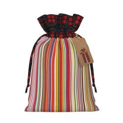 DURAGS Bunte Streifen, schicker Patchwork-Kordelzug, Geschenktasche für Festivals, perfekt für besondere Anlässe von DURAGS