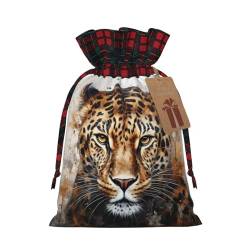 DURAGS Leopard Print Chic Patchwork Kordel Geschenktasche - Geschenktasche Für Festivals, Ideal Für Besondere Anlässe von DURAGS