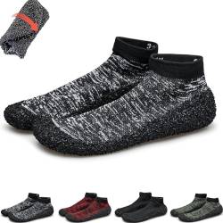 Willfeet Sockenschuhe, Barfuß-Socken, langlebig, leicht, rutschfest, Barfußsockenschuhe, grau, 46 EU von DURAGS