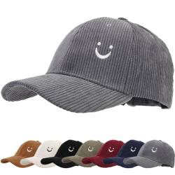 Baseballmütze Herren Wintermütze Herren Winter Baseball-Cap Herren Outdoor Visor Sport Cappy Old School Style Hat Cord Cap Winter/Herbst/Frühling von DURINM