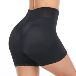 DUROFIT Damen Butt Lifter Unterhose Po Push Up Miederhose Hip Enhancer Shapewear Stark Formend Miederslips Bauchweg Shapewear Figurenformend Miederpants Shaper Gepolsterter Unterwäsche Schwarz XL von DUROFIT