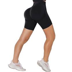 DUROFIT Damen Sports Shorts Po Push Up Leggings Short Booty Shorts Scrunch Butt Kurz Leggings Damen High Waist Kurze Sporthose Radlerhose Yogahose Dunkelgrau L von DUROFIT