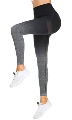 DUROFIT Po Push Up Leggings Scrunch Butt Leggings Damen High Waist Sport Leggings Booty Lift Leggins Gym Leggings Yoga Pants Ruched Sporthose Farbverlauf Schwarz L von DUROFIT