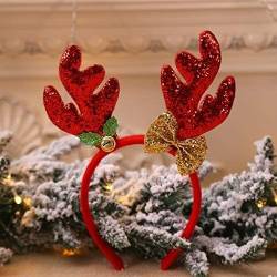 Stirnbänder für Kinder Schals für den Kopf Zahnkranz Stirnband Weihnachten Elch Horn Rentier Stirnband für das Haar Weihnachten Party Niedliches Stirnband Tragen Brosche for Hair Di von DUUDAH